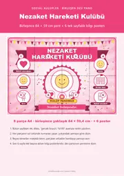 Nezaket Hareketi Kulübü Pano Şeridi ve 6 Bilgi Posteri (8 parça · 84 × 59 cm) — 1. sayfa