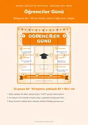 Öğrenciler Günü Dev Panosu (12 parça · 84 × 89 cm) — 1. sayfa