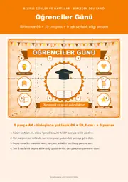 Öğrenciler Günü Pano Şeridi ve 6 Bilgi Posteri (8 parça · 84 × 59 cm) — 1. sayfa