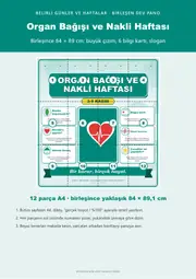 Organ Bağışı ve Nakli Haftası Dev Panosu (12 parça · 84 × 89 cm) — 1. sayfa