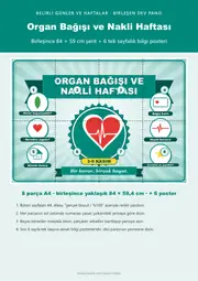 Organ Bağışı ve Nakli Haftası Pano Şeridi ve 6 Bilgi Posteri (8 parça · 84 × 59 cm) — 1. sayfa