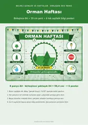 Orman Haftası Pano Şeridi ve 6 Bilgi Posteri (8 parça · 84 × 59 cm) — 1. sayfa