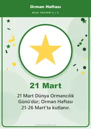 Orman Haftası Pano Şeridi ve 6 Bilgi Posteri (8 parça · 84 × 59 cm) — 15. sayfa