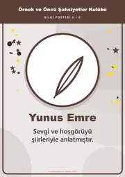 Örnek ve Öncü Şahsiyetler Kulübü Pano Şeridi ve 6 Bilgi Posteri (8 parça · 84 × 59 cm) — 11. sayfa