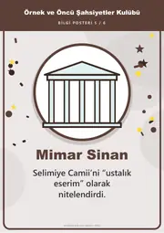 Örnek ve Öncü Şahsiyetler Kulübü Pano Şeridi ve 6 Bilgi Posteri (8 parça · 84 × 59 cm) — 14. sayfa