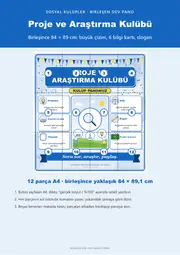 Proje ve Araştırma Kulübü Dev Panosu (12 parça · 84 × 89 cm) — 1. sayfa