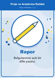 Proje ve Araştırma Kulübü Pano Şeridi ve 6 Bilgi Posteri (8 parça · 84 × 59 cm) — 14. sayfa