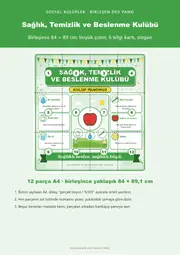 Sağlık, Temizlik ve Beslenme Kulübü Dev Panosu (12 parça · 84 × 89 cm) — 1. sayfa