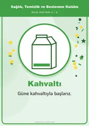 Sağlık, Temizlik ve Beslenme Kulübü Pano Şeridi ve 6 Bilgi Posteri (8 parça · 84 × 59 cm) — 11. sayfa