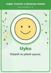 Sağlık, Temizlik ve Beslenme Kulübü Pano Şeridi ve 6 Bilgi Posteri (8 parça · 84 × 59 cm) — 15. sayfa