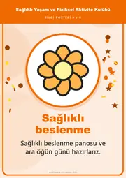 Sağlıklı Yaşam ve Fiziksel Aktivite Kulübü Pano Şeridi ve 6 Bilgi Posteri (8 parça · 84 × 59 cm) — 13. sayfa