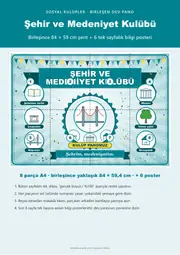 Şehir ve Medeniyet Kulübü Pano Şeridi ve 6 Bilgi Posteri (8 parça · 84 × 59 cm) — 1. sayfa