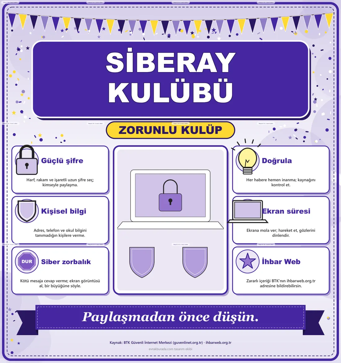 Siberay Kulübü Dev Panosu (12 parça · 84 × 89 cm) birleşik görünüm