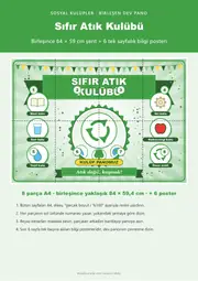 Sıfır Atık Kulübü Pano Şeridi ve 6 Bilgi Posteri (8 parça · 84 × 59 cm) — 1. sayfa