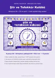 Şiir ve Tefekkür Kulübü Pano Şeridi ve 6 Bilgi Posteri (8 parça · 84 × 59 cm) — 1. sayfa