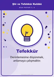 Şiir ve Tefekkür Kulübü Pano Şeridi ve 6 Bilgi Posteri (8 parça · 84 × 59 cm) — 12. sayfa