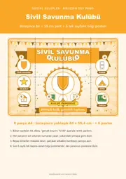 Sivil Savunma Kulübü Pano Şeridi ve 6 Bilgi Posteri (8 parça · 84 × 59 cm) — 1. sayfa