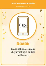 Sivil Savunma Kulübü Pano Şeridi ve 6 Bilgi Posteri (8 parça · 84 × 59 cm) — 13. sayfa