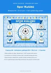 Spor Kulübü Pano Şeridi ve 6 Bilgi Posteri (8 parça · 84 × 59 cm) — 1. sayfa