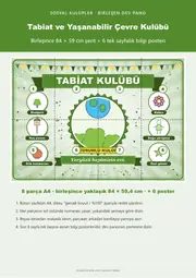 Tabiat ve Yaşanabilir Çevre Kulübü Pano Şeridi ve 6 Bilgi Posteri (8 parça · 84 × 59 cm) — 1. sayfa