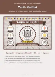 Tarih Kulübü Pano Şeridi ve 6 Bilgi Posteri (8 parça · 84 × 59 cm) — 1. sayfa