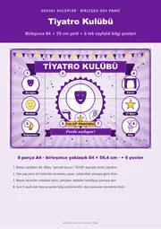 Tiyatro Kulübü Pano Şeridi ve 6 Bilgi Posteri (8 parça · 84 × 59 cm) — 1. sayfa