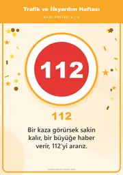 Trafik ve İlkyardım Haftası Pano Şeridi ve 6 Bilgi Posteri (8 parça · 84 × 59 cm) — 15. sayfa