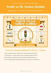 Trafik ve İlk Yardım Kulübü Pano Şeridi ve 6 Bilgi Posteri (8 parça · 84 × 59 cm) — 1. sayfa