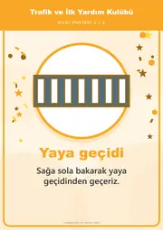 Trafik ve İlk Yardım Kulübü Pano Şeridi ve 6 Bilgi Posteri (8 parça · 84 × 59 cm) — 11. sayfa