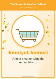 Trafik ve İlk Yardım Kulübü Pano Şeridi ve 6 Bilgi Posteri (8 parça · 84 × 59 cm) — 12. sayfa