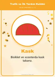 Trafik ve İlk Yardım Kulübü Pano Şeridi ve 6 Bilgi Posteri (8 parça · 84 × 59 cm) — 13. sayfa