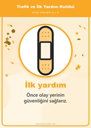 Trafik ve İlk Yardım Kulübü Pano Şeridi ve 6 Bilgi Posteri (8 parça · 84 × 59 cm) — 15. sayfa