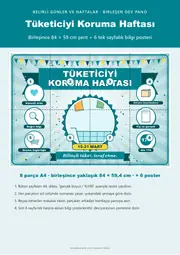 Tüketiciyi Koruma Haftası Pano Şeridi ve 6 Bilgi Posteri (8 parça · 84 × 59 cm) — 1. sayfa