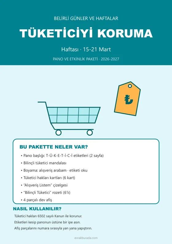 Tüketiciyi Koruma Haftası Pano ve Etkinlik Paketi kapağı