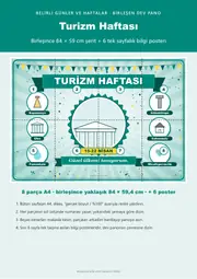 Turizm Haftası Pano Şeridi ve 6 Bilgi Posteri (8 parça · 84 × 59 cm) — 1. sayfa
