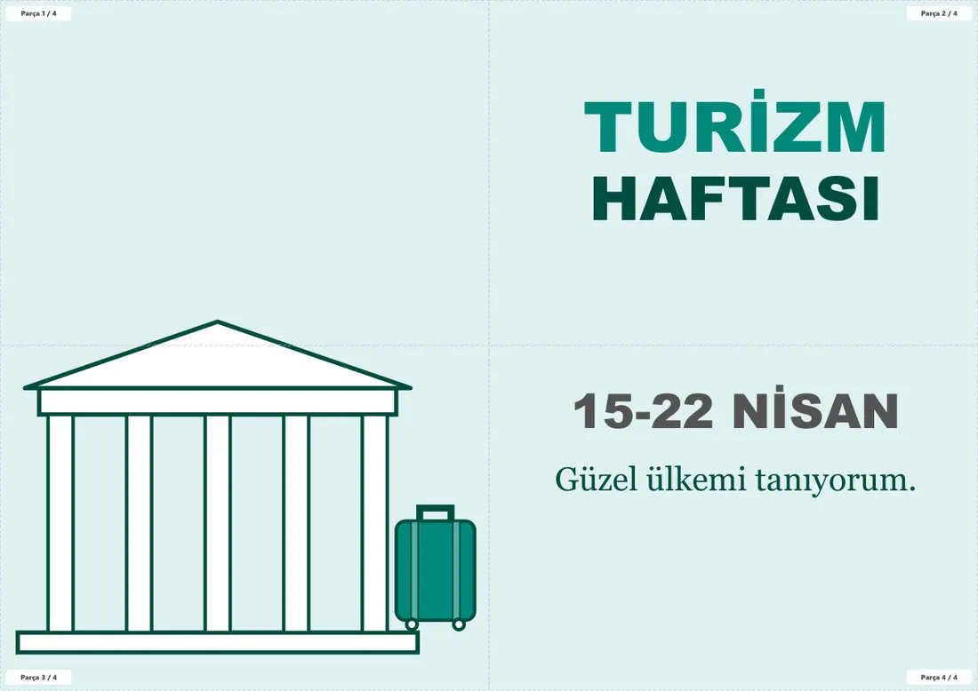 Turizm Haftası Pano ve Etkinlik Paketi birleşik görünüm