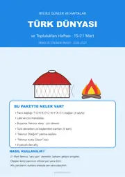 Türk Dünyası ve Toplulukları Haftası Pano ve Etkinlik Paketi — 1. sayfa