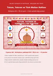 Tutum, Yatırım ve Türk Malları Haftası Pano Şeridi ve 6 Bilgi Posteri (8 parça · 84 × 59 cm) — 1. sayfa