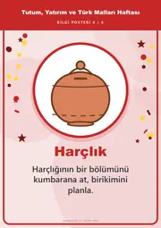 Tutum, Yatırım ve Türk Malları Haftası Pano Şeridi ve 6 Bilgi Posteri (8 parça · 84 × 59 cm) — 13. sayfa