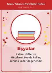 Tutum, Yatırım ve Türk Malları Haftası Pano Şeridi ve 6 Bilgi Posteri (8 parça · 84 × 59 cm) — 14. sayfa
