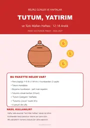 Tutum, Yatırım ve Türk Malları Haftası Pano ve Etkinlik Paketi — 1. sayfa