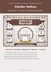 Vakıflar Haftası Pano Şeridi ve 6 Bilgi Posteri (8 parça · 84 × 59 cm) — 1. sayfa