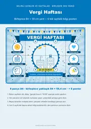 Vergi Haftası Pano Şeridi ve 6 Bilgi Posteri (8 parça · 84 × 59 cm) — 1. sayfa