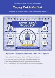 Yapay Zekâ Kulübü Pano Şeridi ve 6 Bilgi Posteri (8 parça · 84 × 59 cm) — 1. sayfa