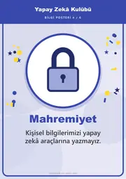 Yapay Zekâ Kulübü Pano Şeridi ve 6 Bilgi Posteri (8 parça · 84 × 59 cm) — 13. sayfa