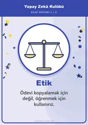 Yapay Zekâ Kulübü Pano Şeridi ve 6 Bilgi Posteri (8 parça · 84 × 59 cm) — 14. sayfa