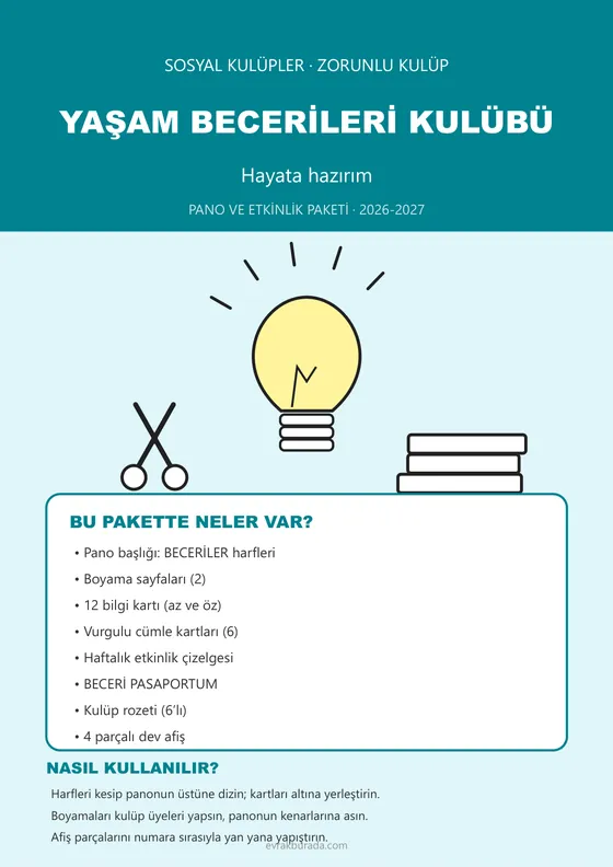 Yaşam Becerileri Kulübü Panosu kapağı