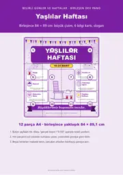 Yaşlılar Haftası Dev Panosu (12 parça · 84 × 89 cm) — 1. sayfa