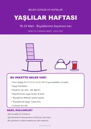 Yaşlılar Haftası Pano ve Etkinlik Paketi — 1. sayfa