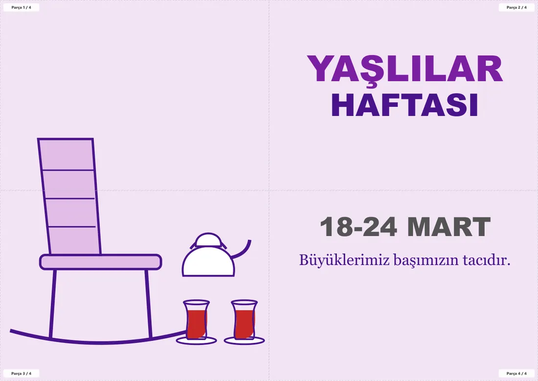Yaşlılar Haftası Pano ve Etkinlik Paketi birleşik görünüm